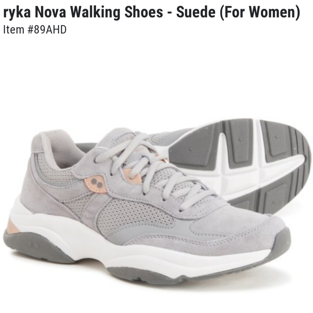 Ryka Nova Walking Shoes - Gray, Size 8.5